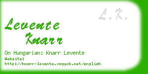 levente knarr business card